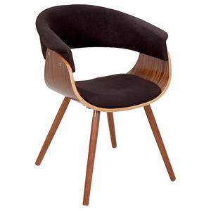 WOYBR CHR-JY-VMO WL+E Bent Wood, Woven Fabric, Vintage Mod Chair