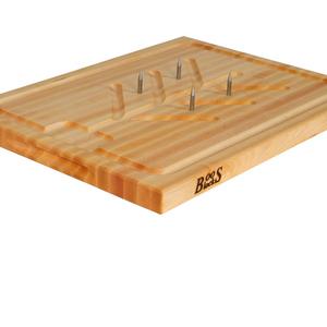 John Boos Reversible Cutting Board with Tree Shaped Moat and Juice Groove, 20 Inches x 15 Inches x 1.25 Inches
