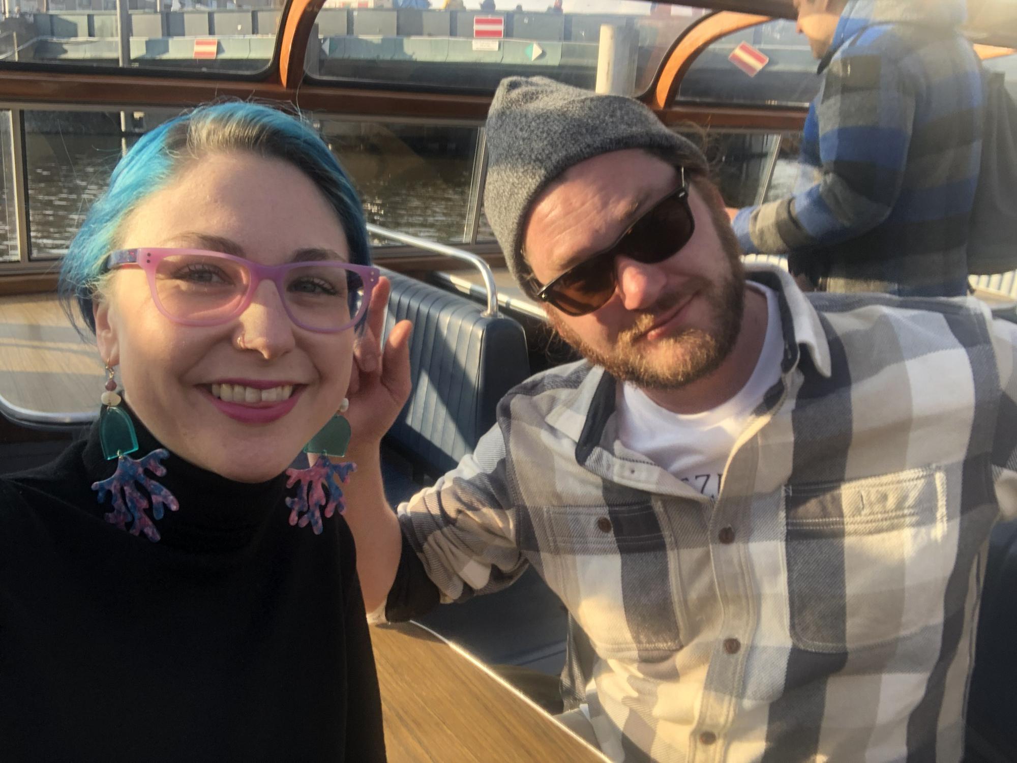 Cruising the canals in Amsterdam