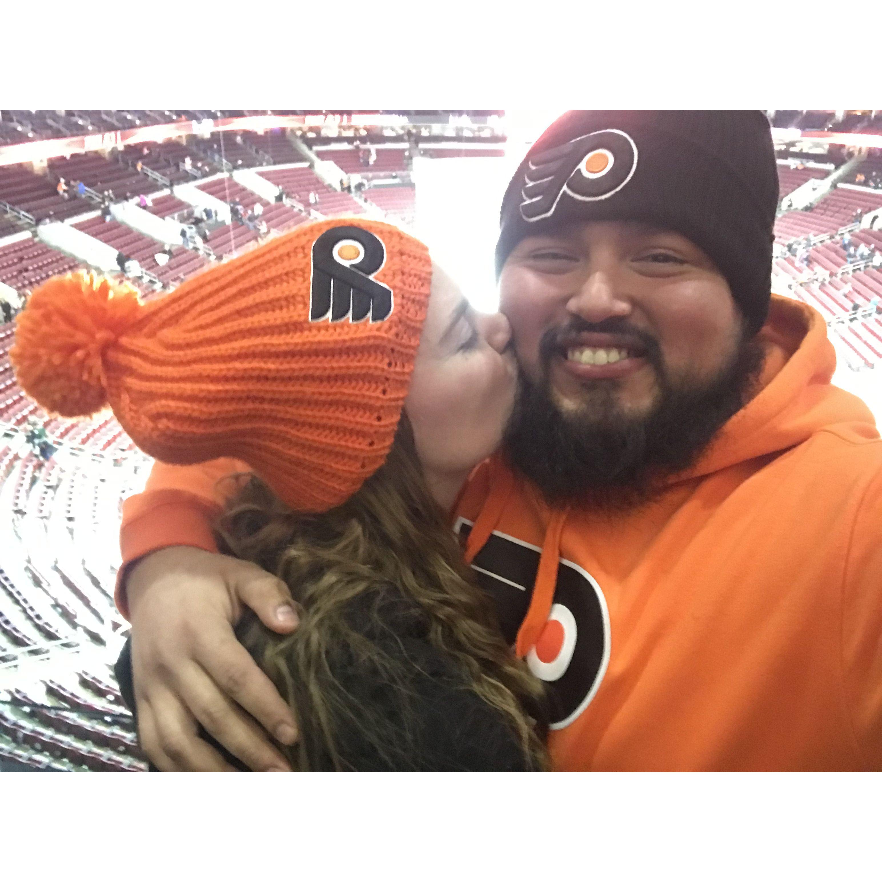Our first Flyer's game together