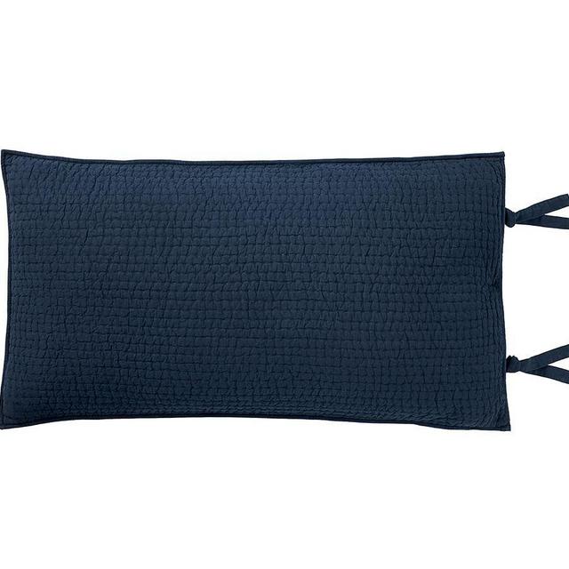 Pick-Stitch Handcrafted Sham, King, Midnight Blue