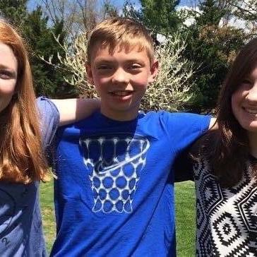 Kelli (MOH), Nathan (Flower Bro) and I in middle school