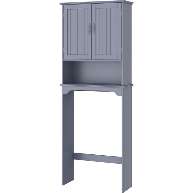 Yaheetech Over-the-Toilet Bathroom Cabinet with Adjustable Shelf, Gray