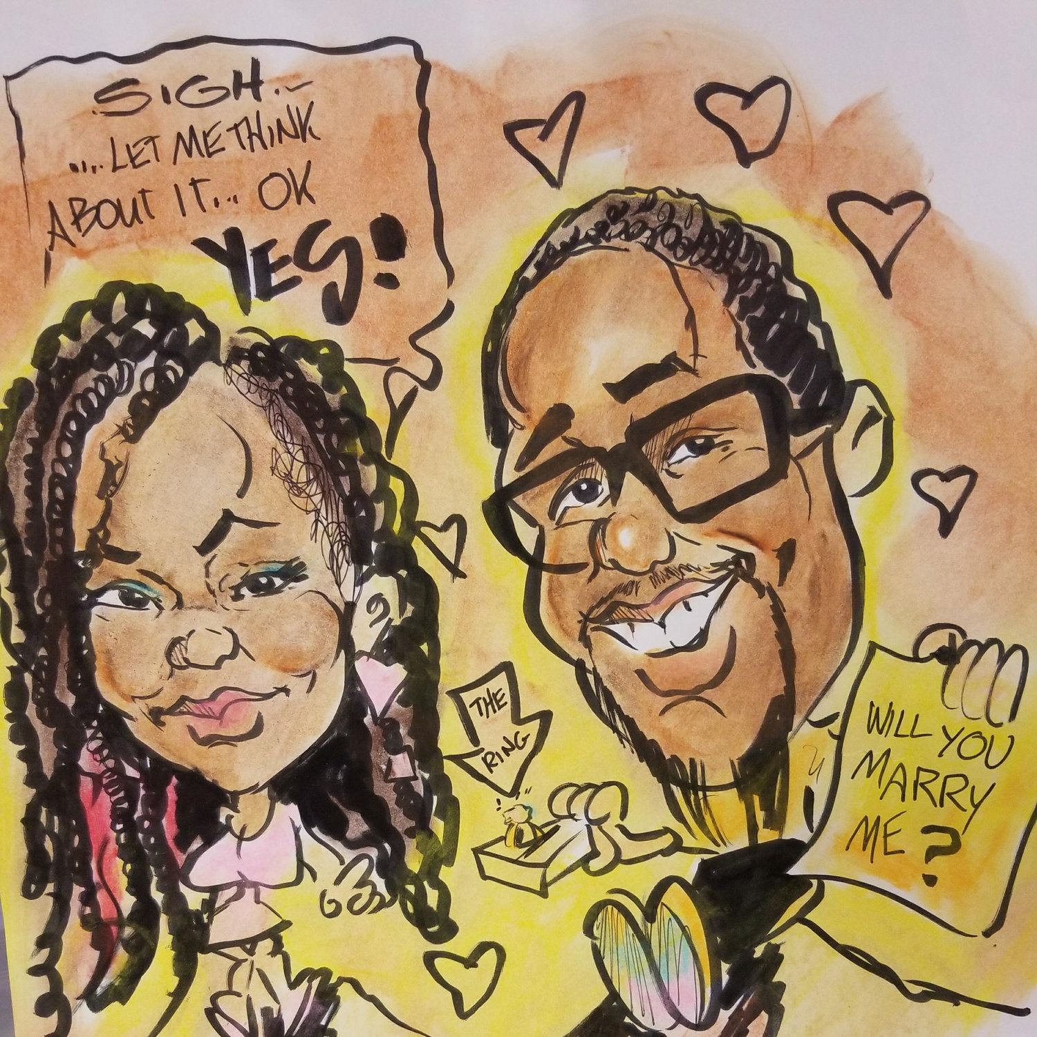 Steve actually used a caricature artist to propose for the 2nd time.  That was such a fun day!