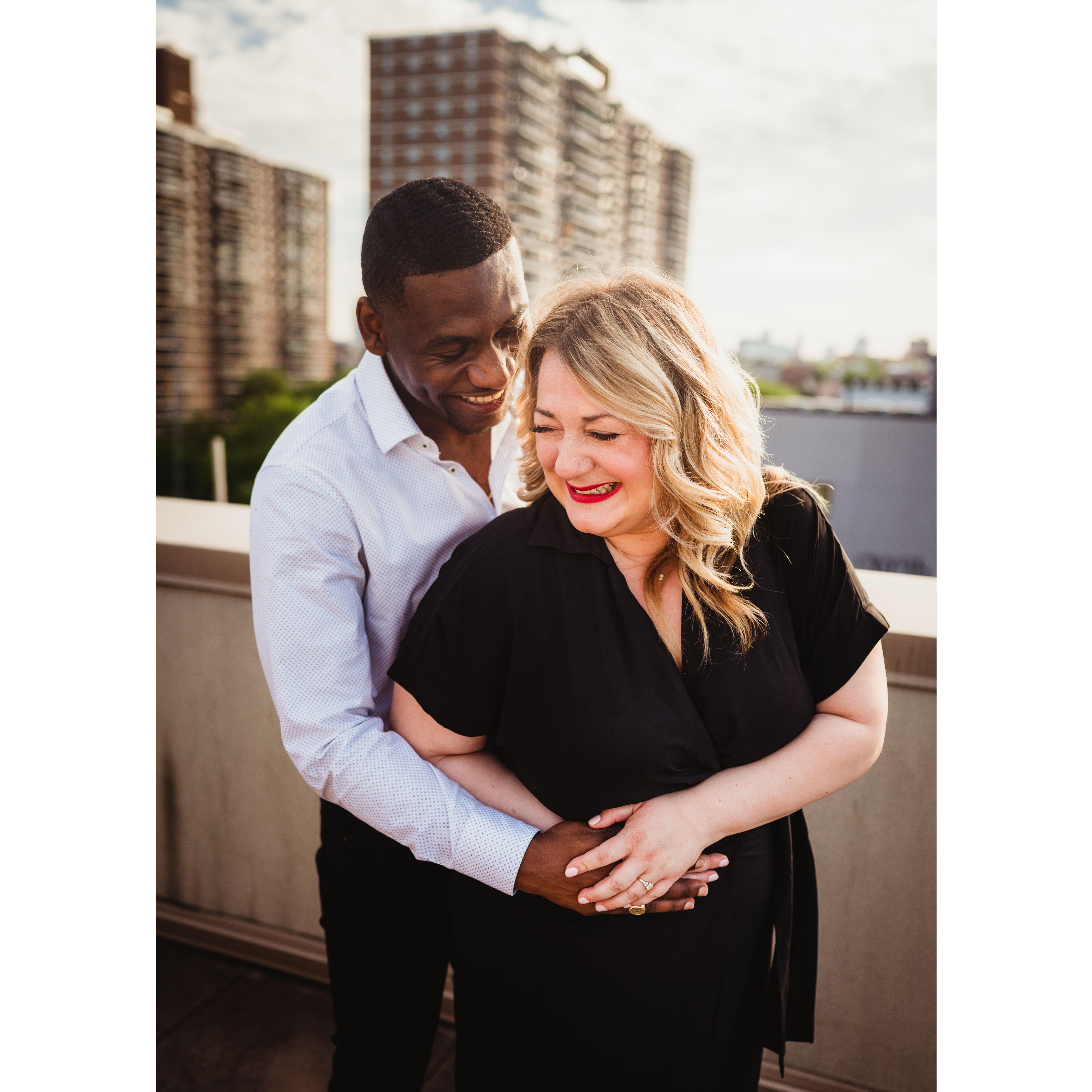 Engagement photos on our rooftop
