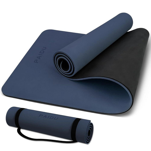 PAIDU Yoga Mat Non Slip Anti-tear,extra thick-2/5 inch（10MM）High Resiliency Professional POE Yoga Mats for Women Men Kids,72"x24"inch,Workout, Yoga, Pilates and Floor Exercise, with Carrier Strap