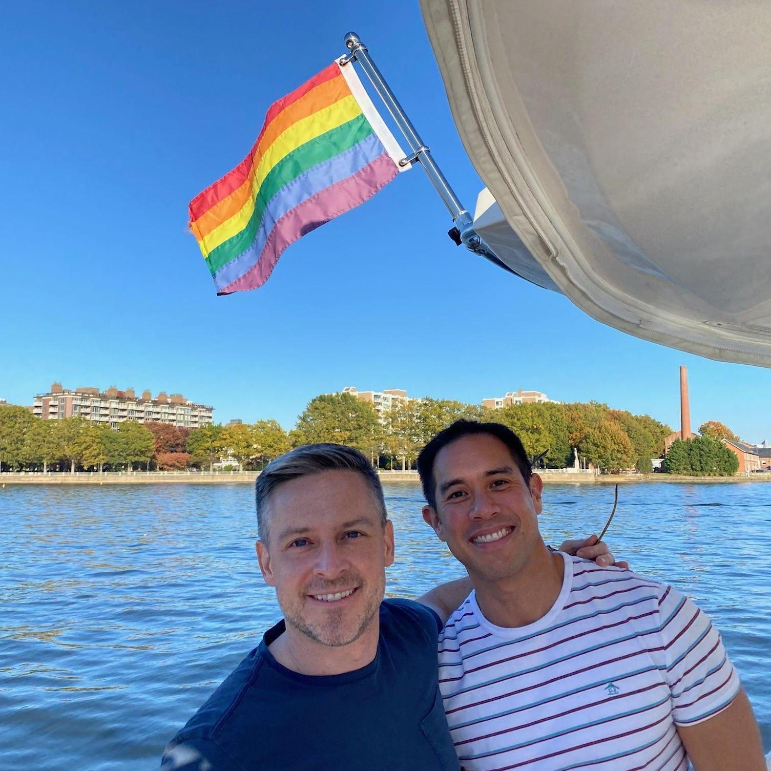 Sailing on the Potomac River with Andrew and Dave.