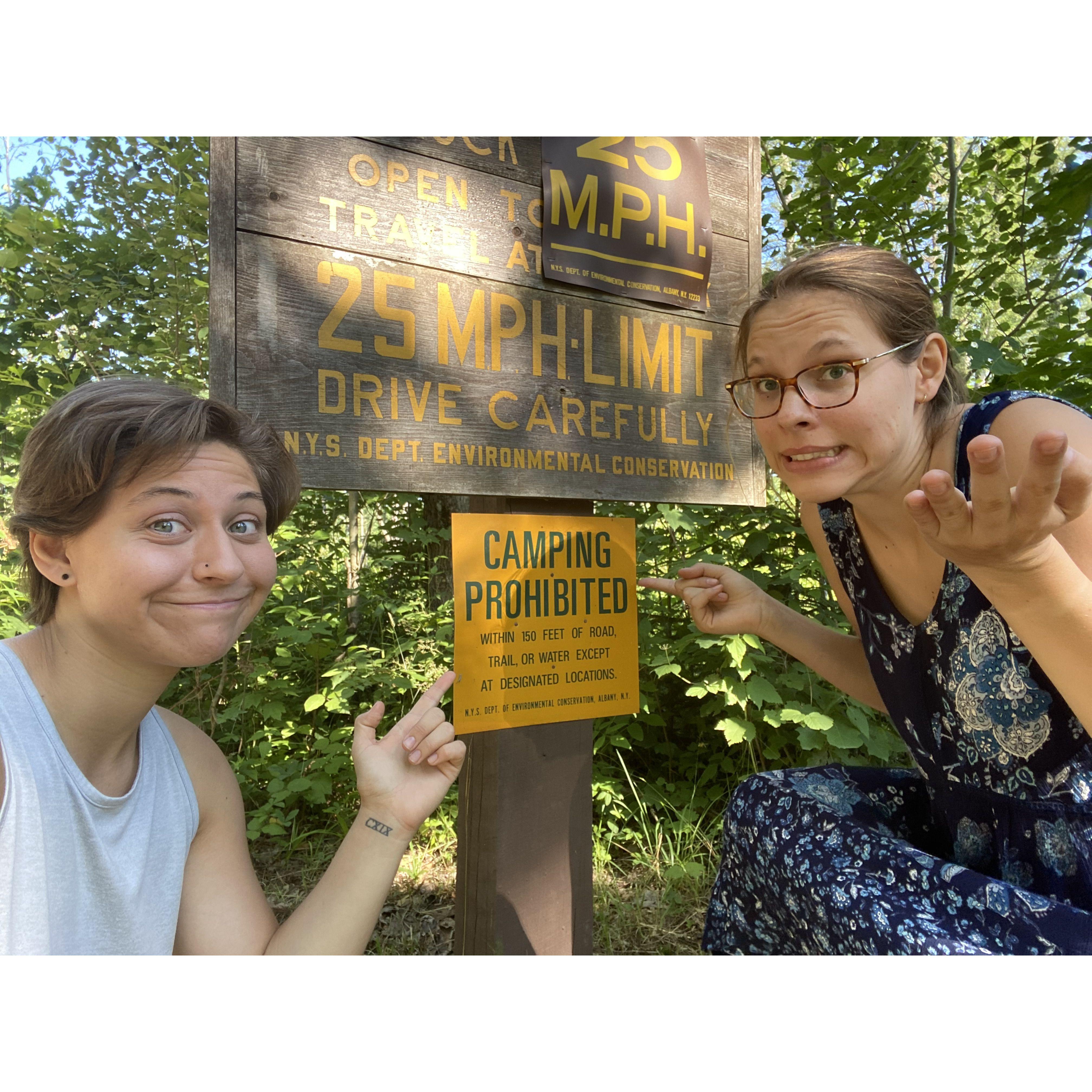 We may or may not have camped here. We deny any and all allegations.