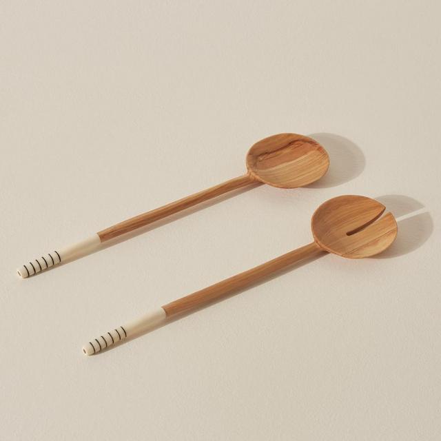 Olive Wood Serving Spoons