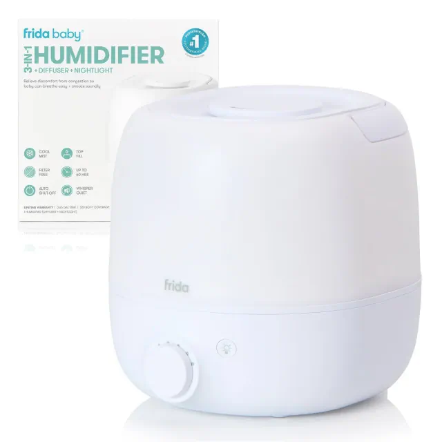 Frida Baby 3-in-1 Humidifier with Diffuser and Nightlight - White