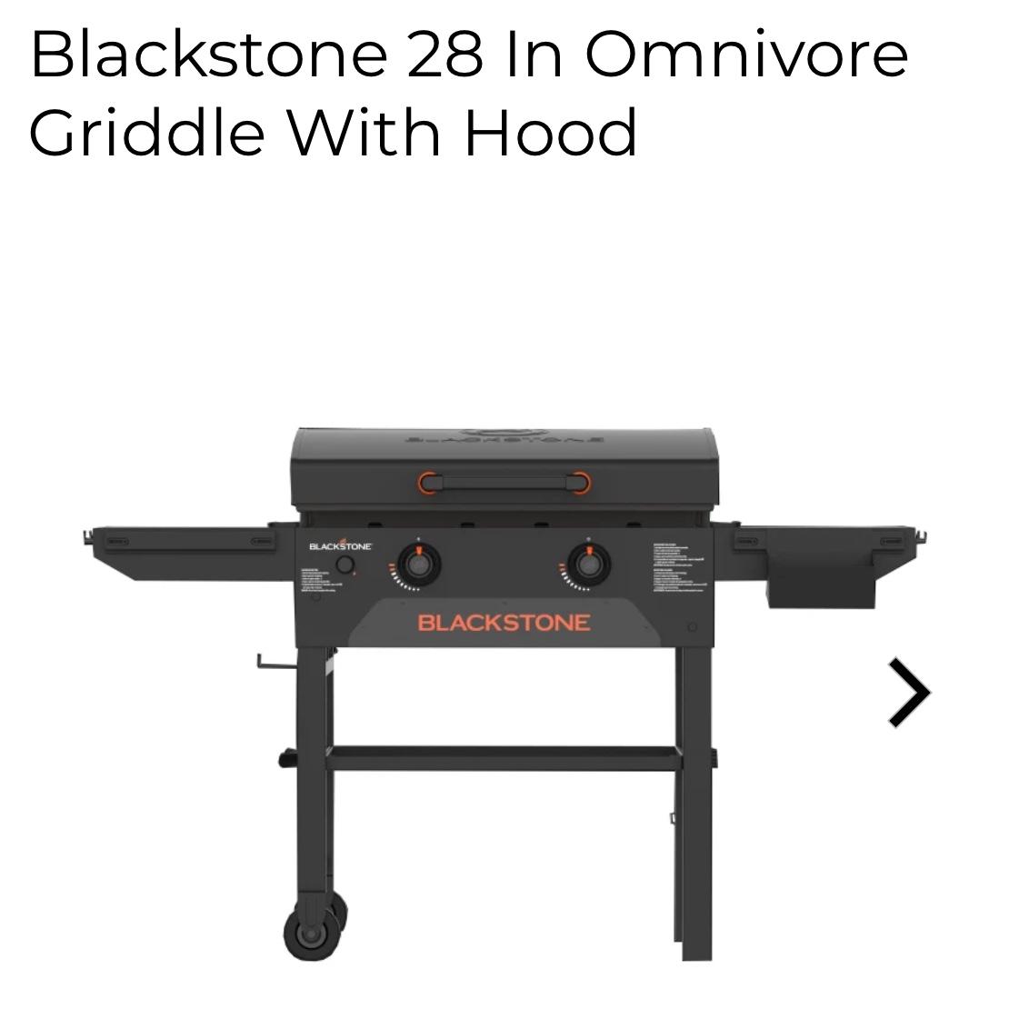 28 in Omnivore Griddle with Hood