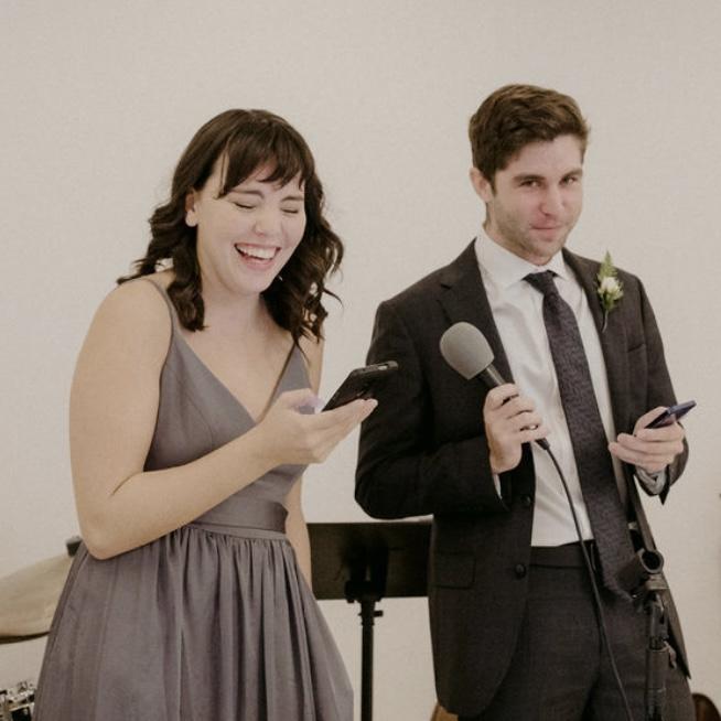 We were the best man and maid of honor for our friends Emily and Adam when we first met before dating.