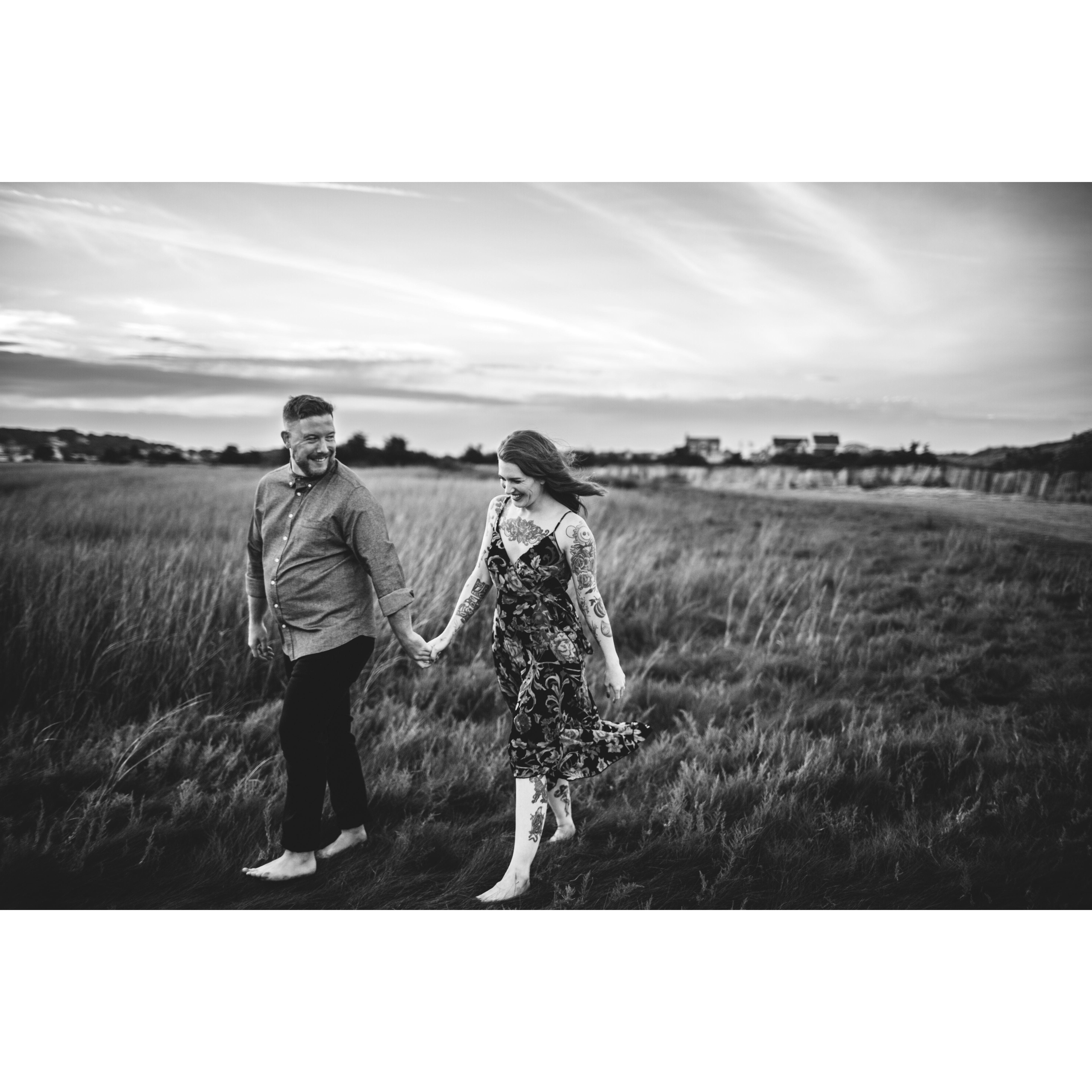 Engagement photo in Rexhame Beach, MA