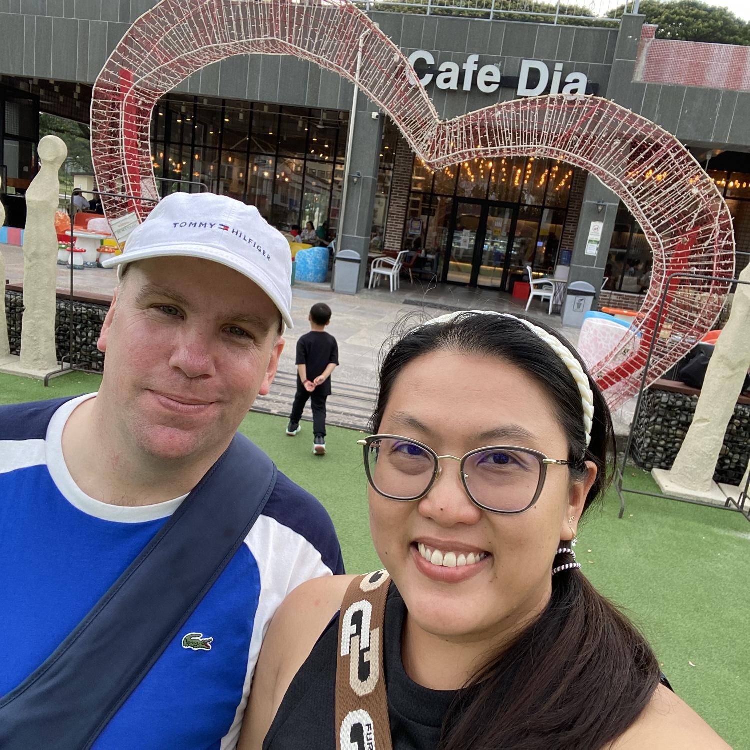 Showing him the different Cafe in Clark Pampanga, and cafe Dia used to be my favorite but this is their new location.