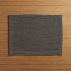 Grasscloth Graphite Cotton Placemat