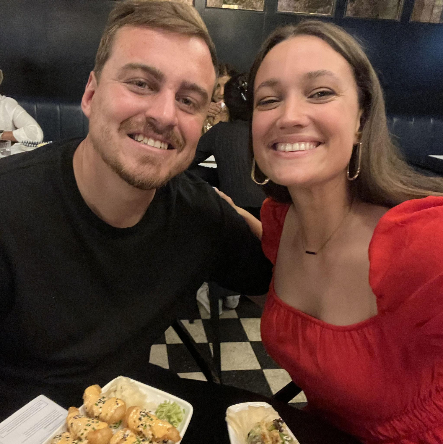 Eating at our favorite sushi place!
