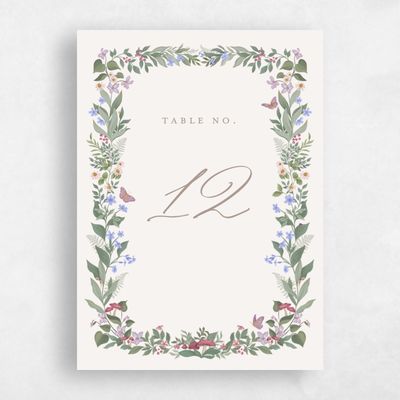 Beige Wedding Table Number - Eglamore