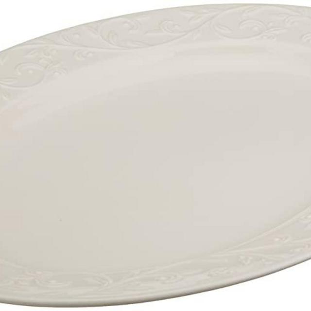 Lenox Opal Innocence Carved Large Oval Platter -