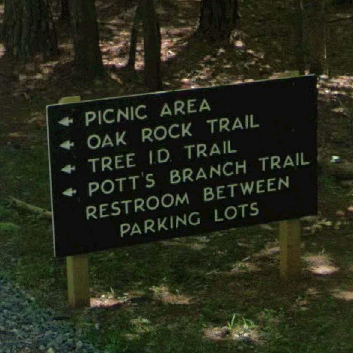 Sign to help you find the parking lot
