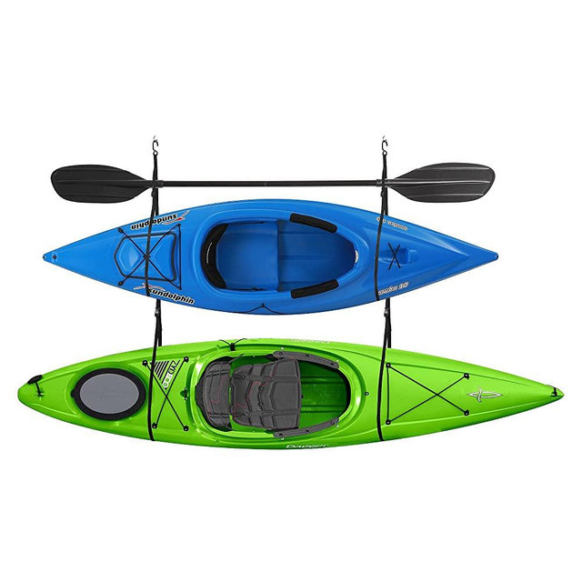 2029 Double Kayak Storage Strap GarageCanoe Hoists 100 lb Capacity