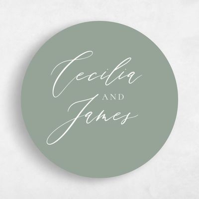 Green Wedding Sticker - Seville