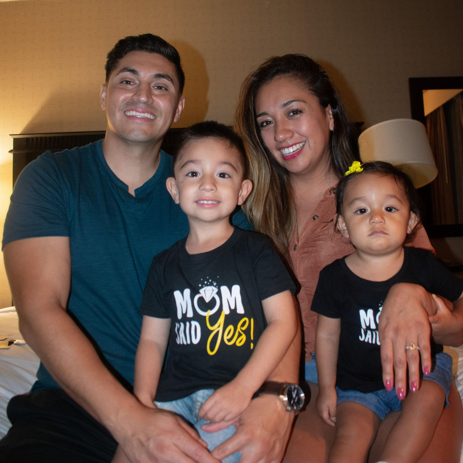First family picture after engagement.