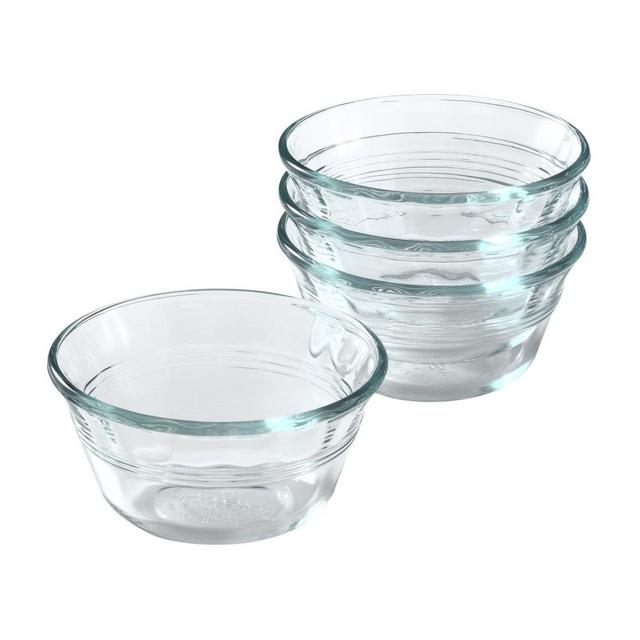 Pyrex Prepware 6-ounce Dessert, Set of 4, Clear