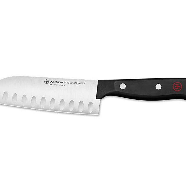 Wusthof Gourmet Hollow Edge Santoku Knife, 7 Inch
