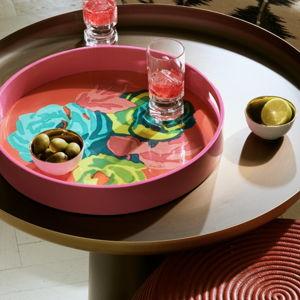 round tray nizam flower geranium