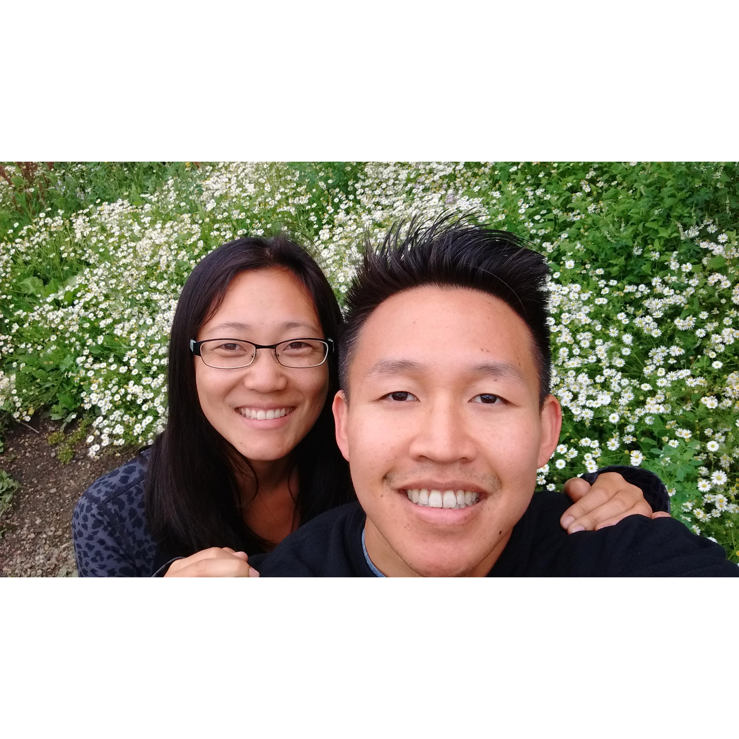Had to stop and take a photo with all the flowers in the background