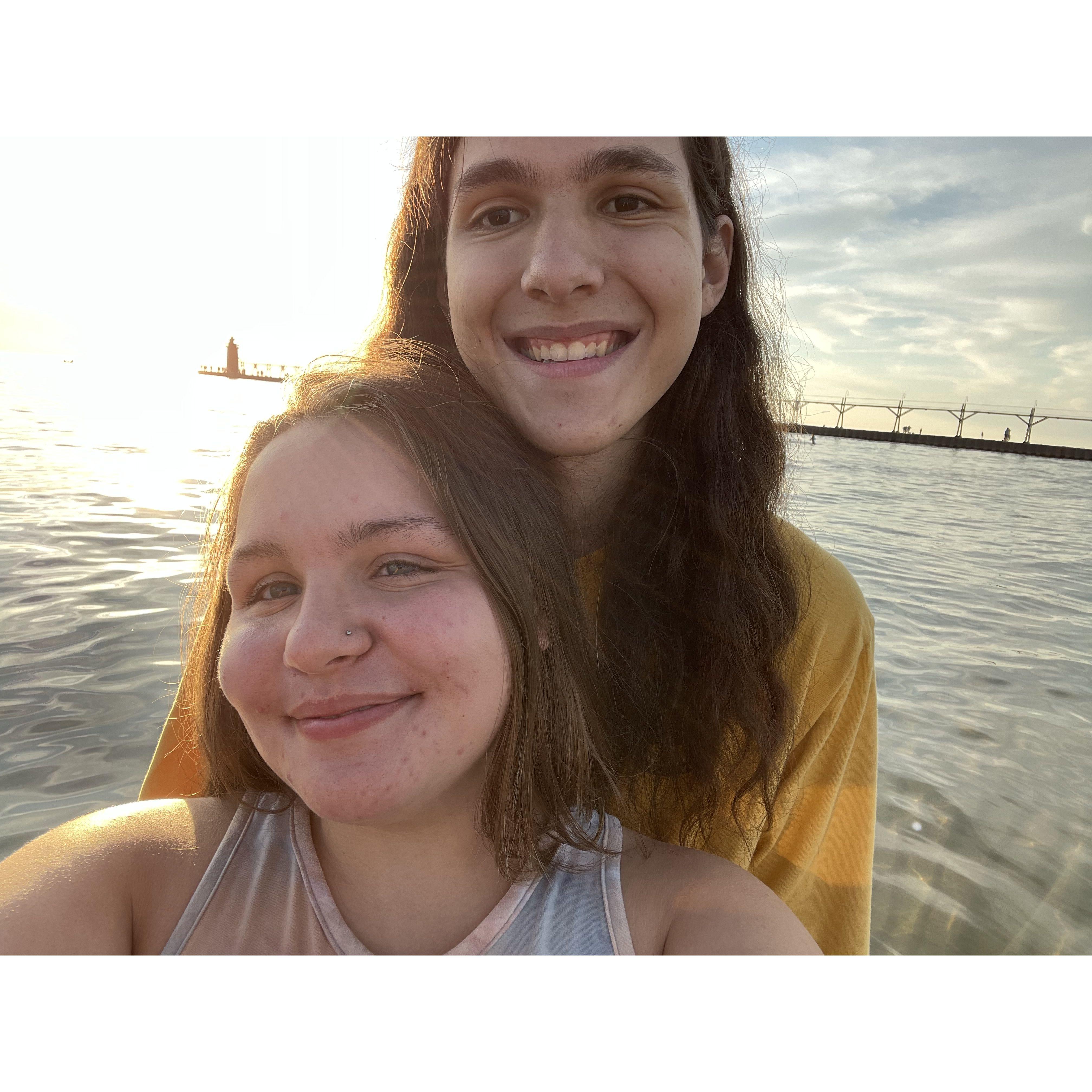 us in our favorite place - where we fell in love south haven, michigan