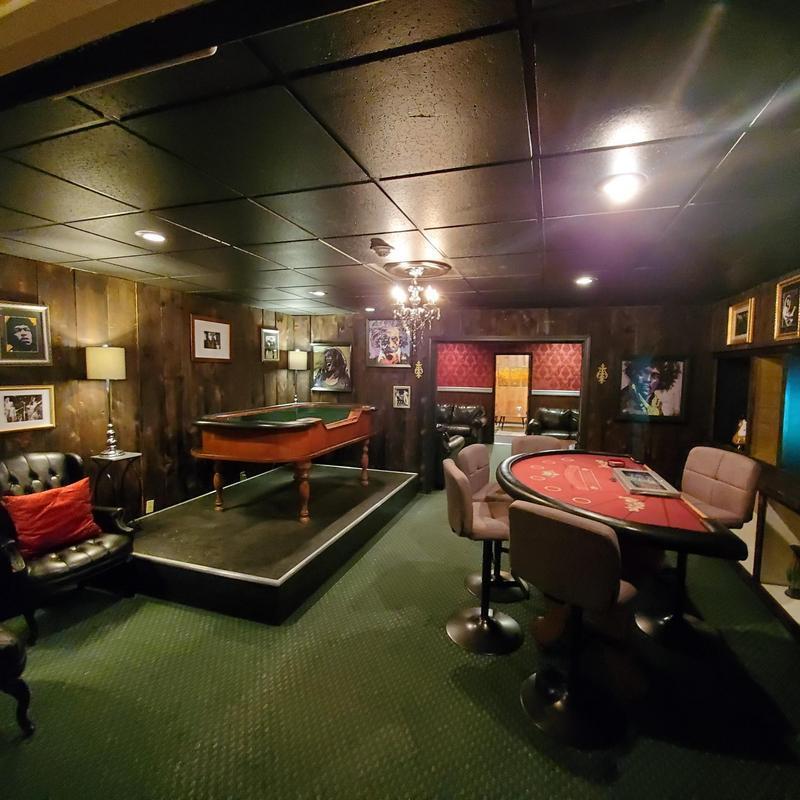 Blackjack and Craps Tables in the Casino Room of the Forest House Lodge! (Bottom Floor)