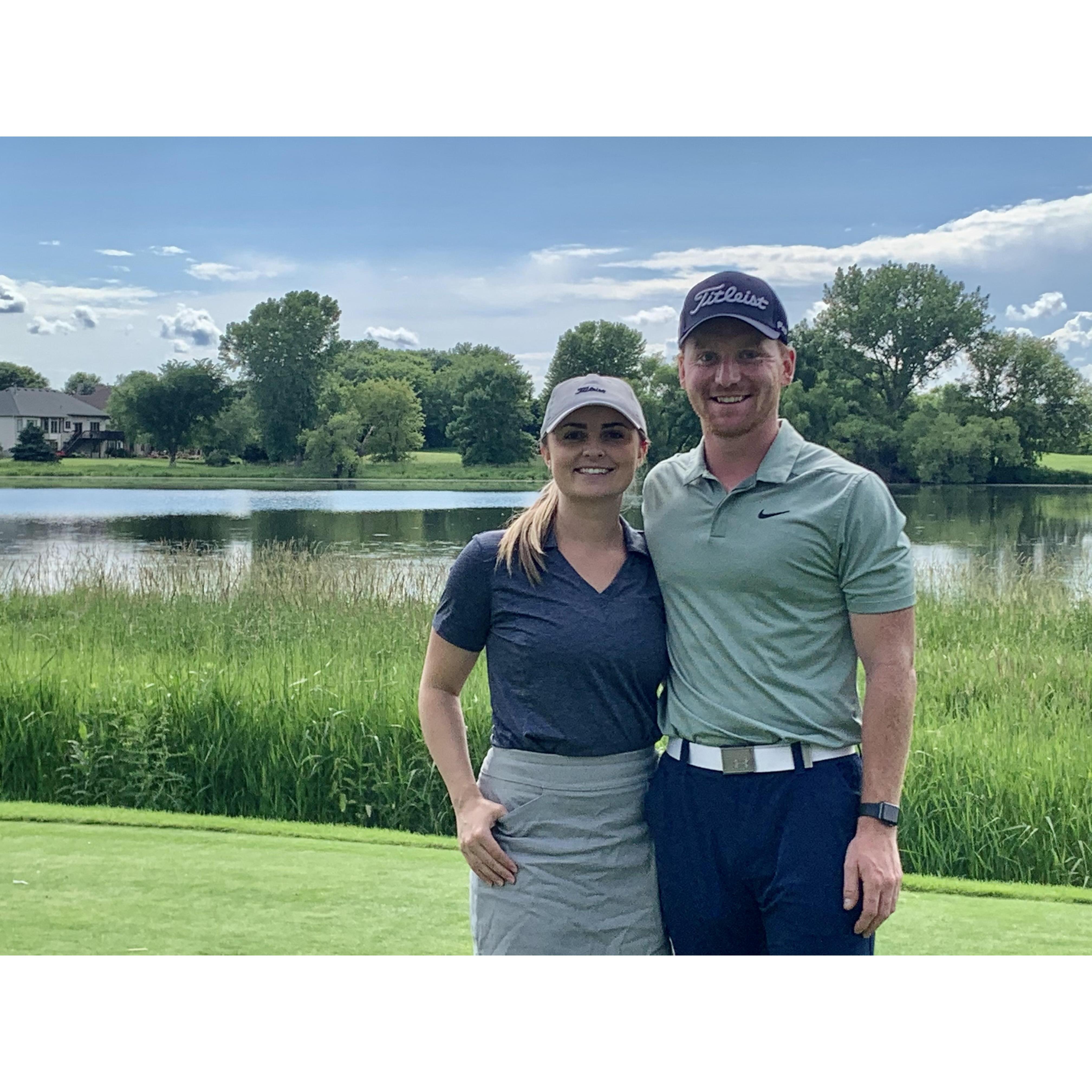 One of many golf outings together!