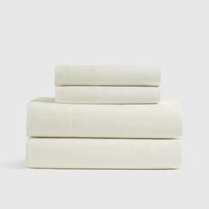 Classic Organic Percale Sheet Set in Ivory