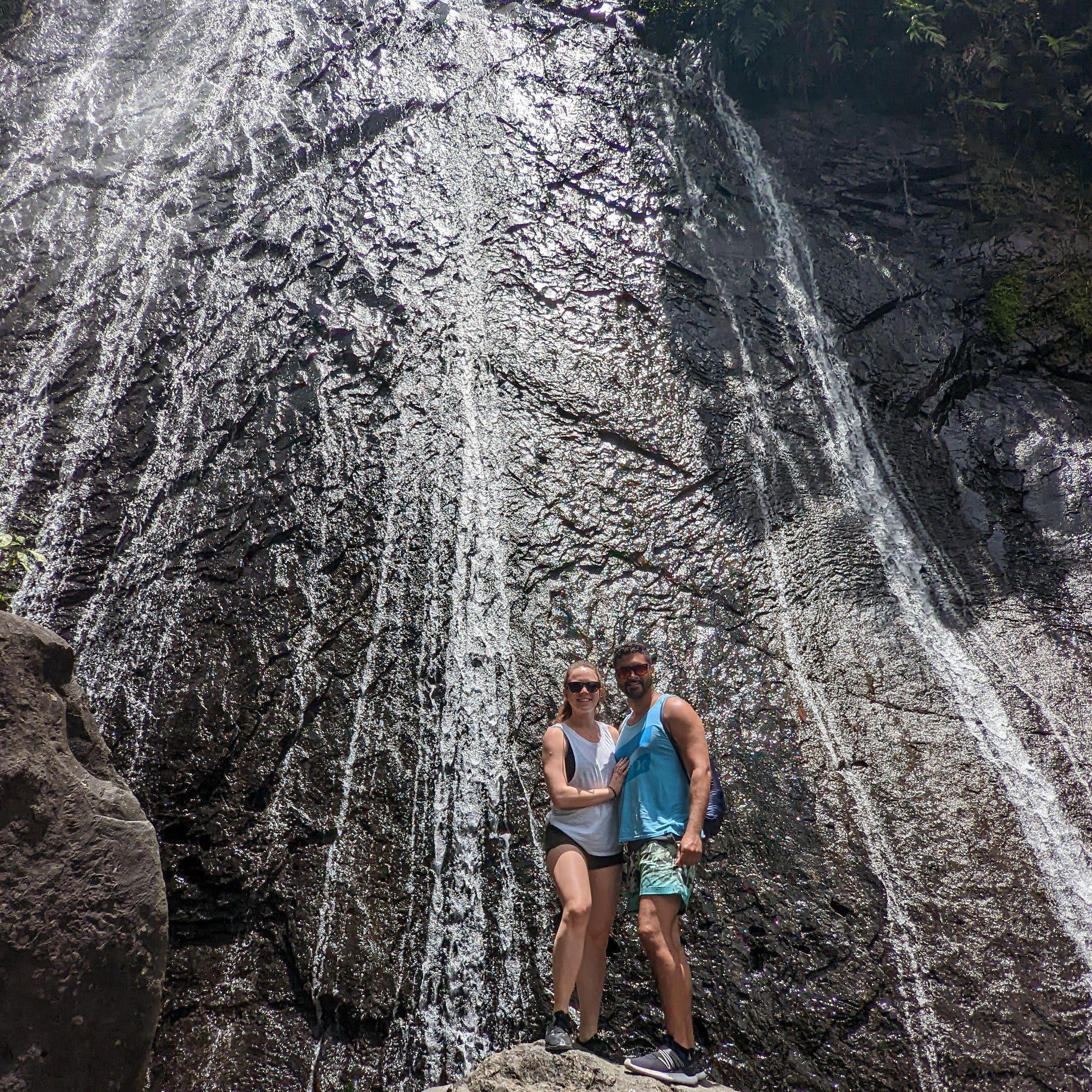 Hiking waterfalls in El Yunque National Forest! Manny may have wanted to kill Meghan's ambition during some of the hikes..