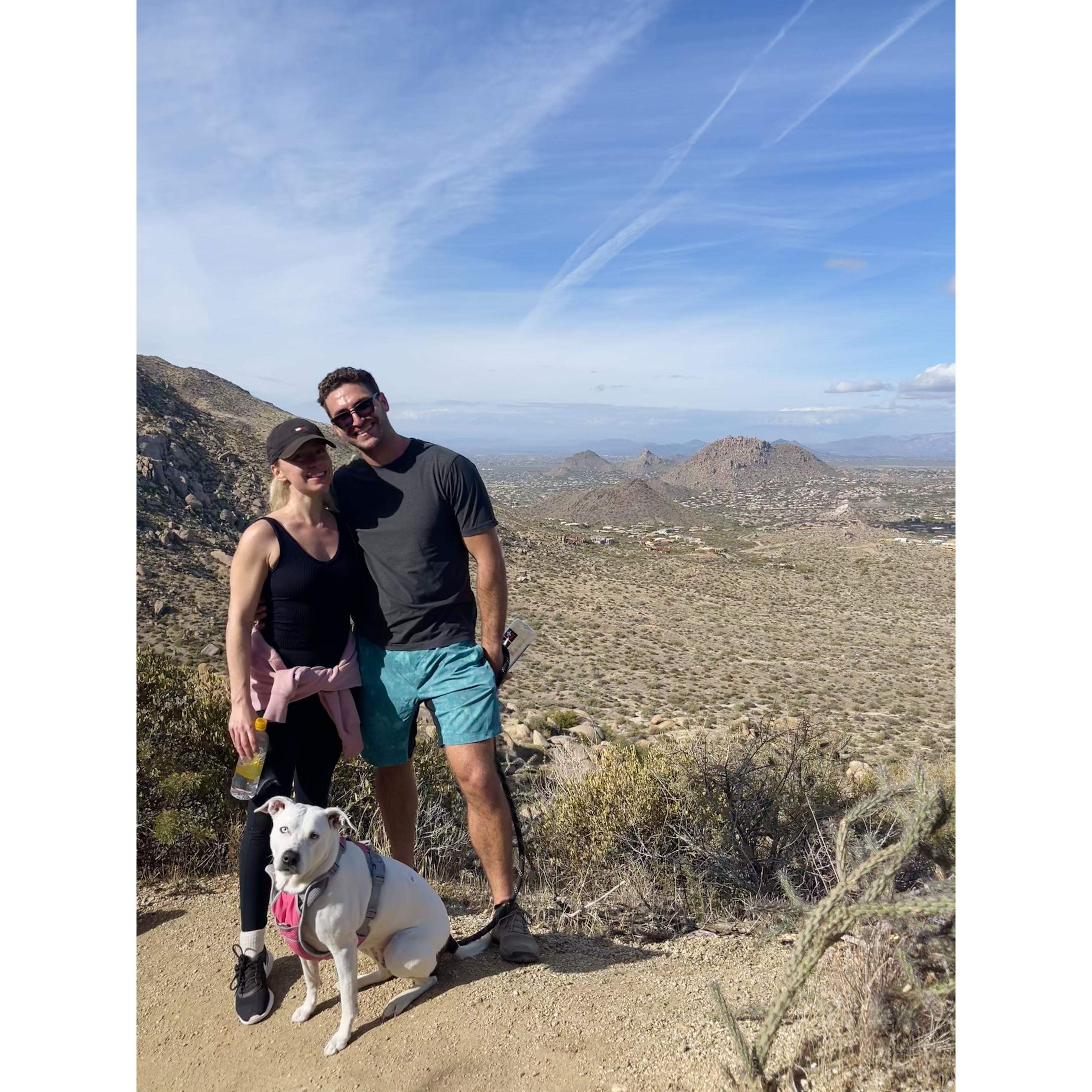 New Years Eve hike in Arizona.