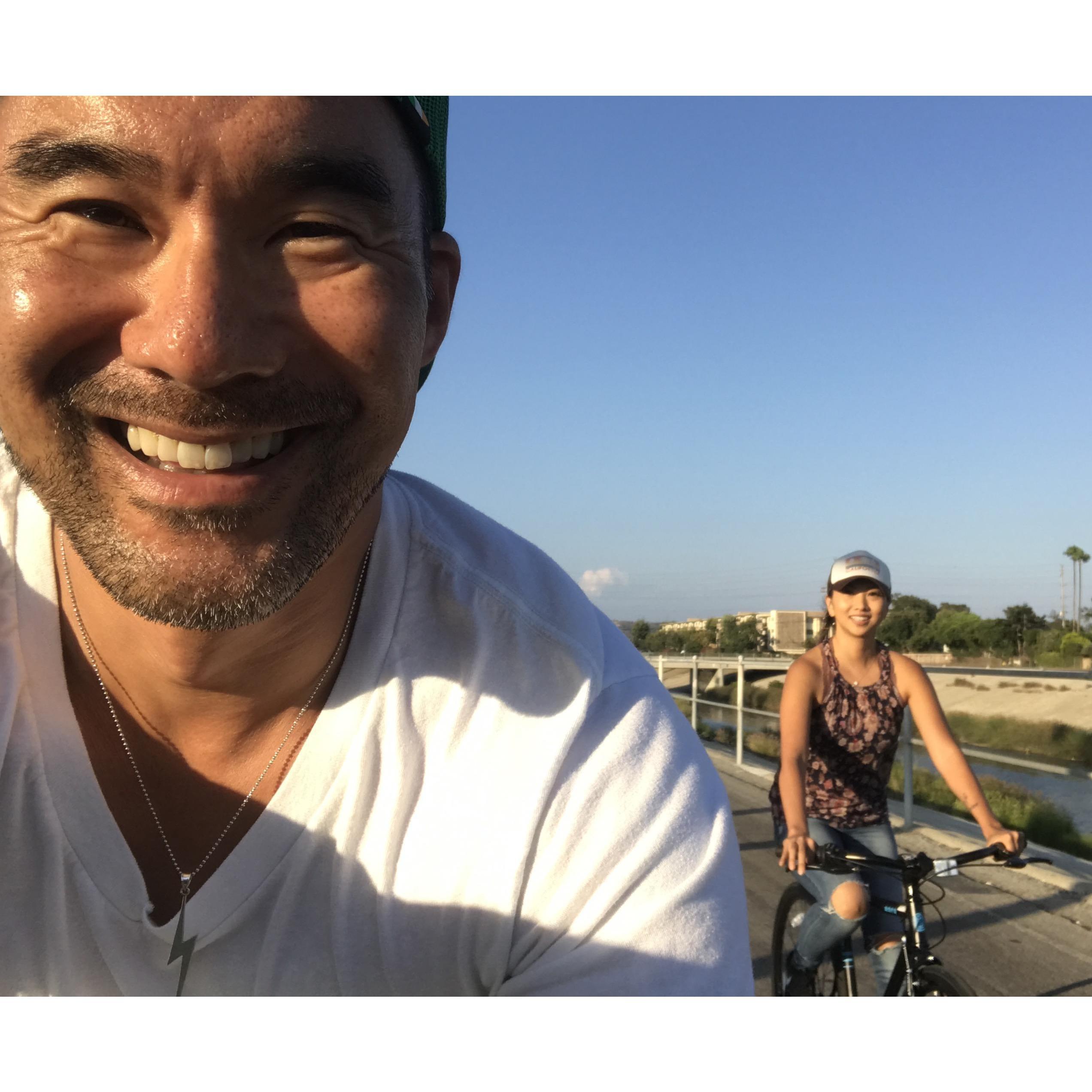 Bought Jenn a bike, so we ride to the beach!