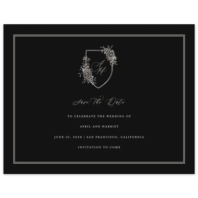 Black Rustic Wedding Digital Save the Date - Joya Landscape