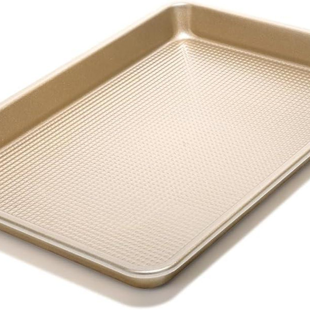 Vinino Jelly Roll Pan, Baking Sheet, Cookie Sheets For Baking With Square Texture Pattern, Thicker Carbon Steel Non-Stick Baking Pan Tray