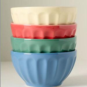 The Amelie Latte Stoneware Cereal Bowls, Set of 4
