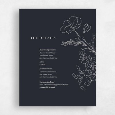 Navy Blue Wedding Enclosure - Essenza
