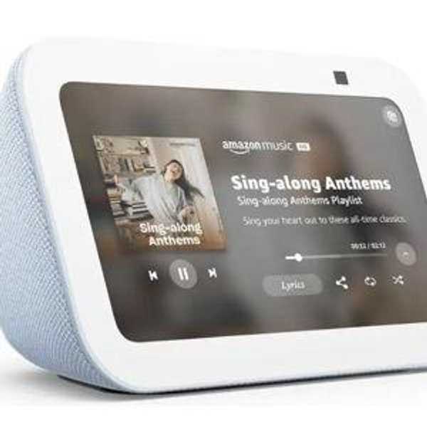 Amazon - Echo Show 8 (newest model), Vibrant HD 8.7" display with spatial audio, designed for Alexa+ - Glacier White