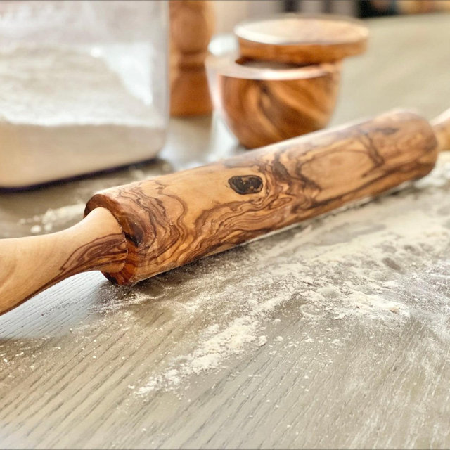 Olive Wood Rolling Pin| Baking Roller| OliveWood| Natural Wood Rolling Pin| Wood Texture Rolling Pin| Rustic Kitchenware| Farmhouse Kitchen|