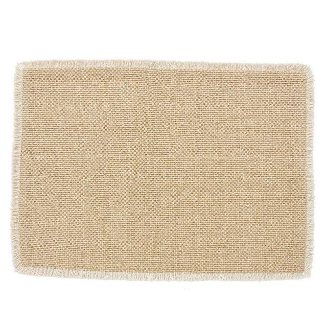 Mason Fringe Placemat, Each - Flax
