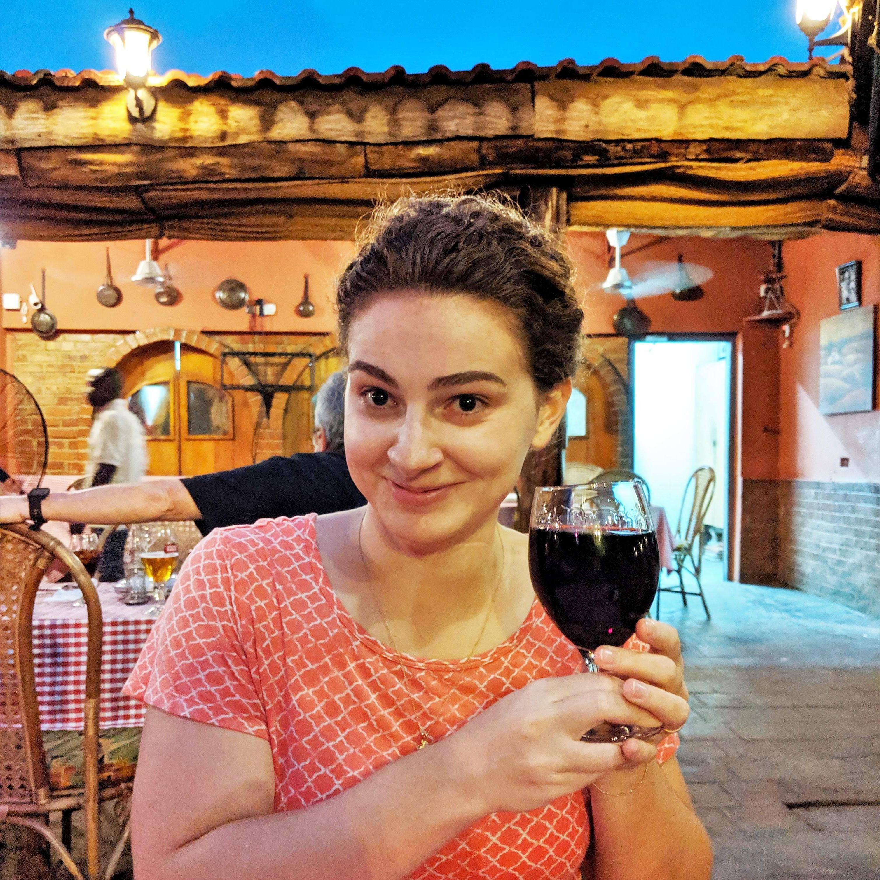 On discovering glasses of wine tend to come large in Accra...