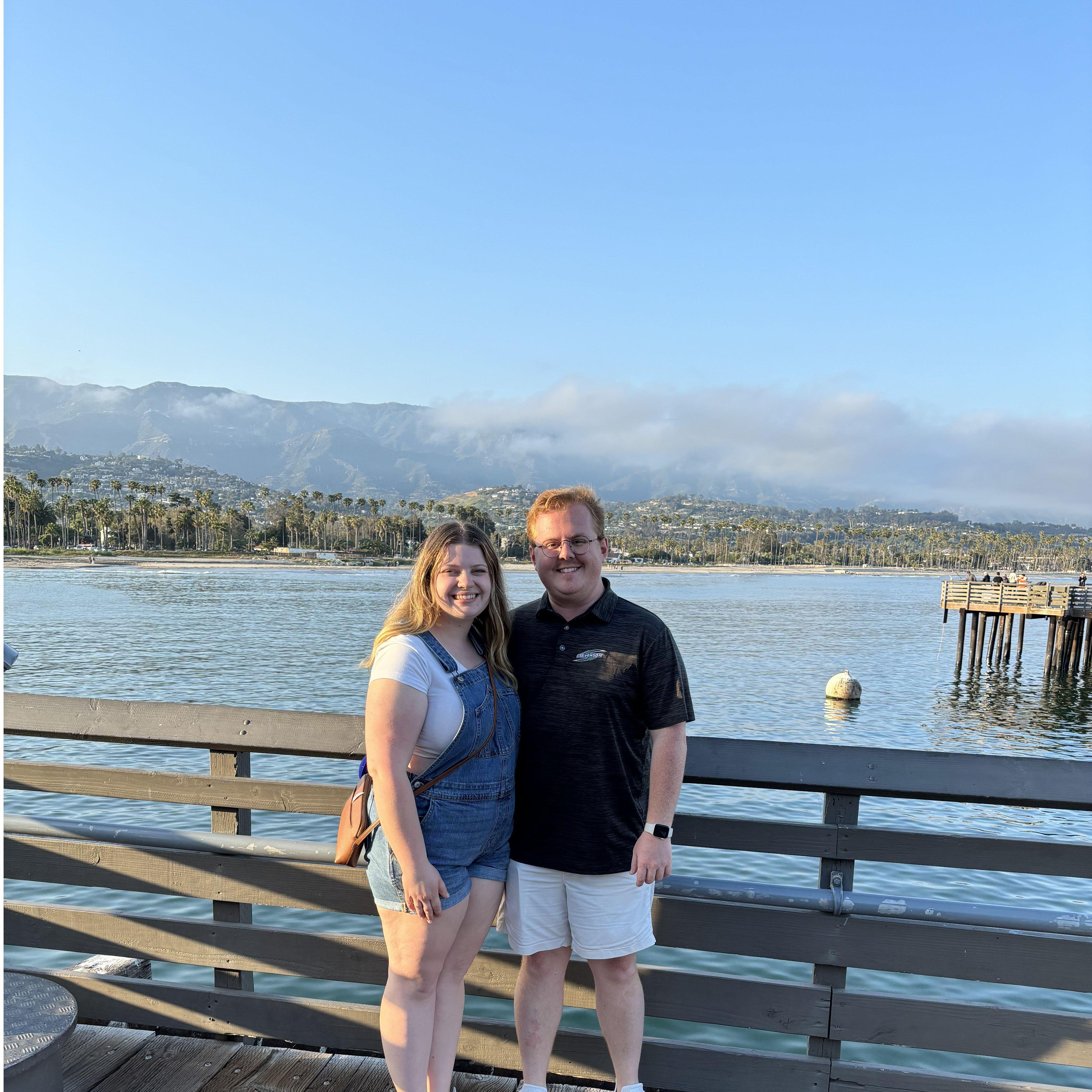 Beautiful evening on the pier in Santa Barbara