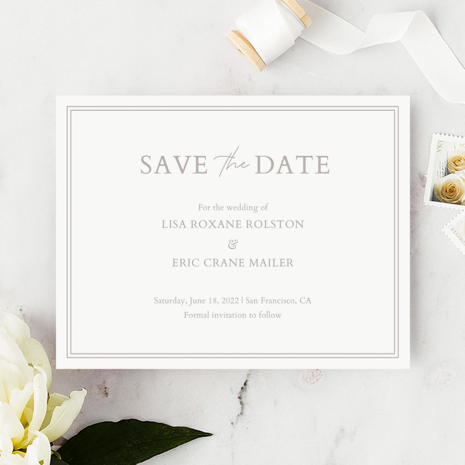 Zoey + Jack Save The Date  Custom Save The Dates for Weddings – Biba  Letterpress Studio