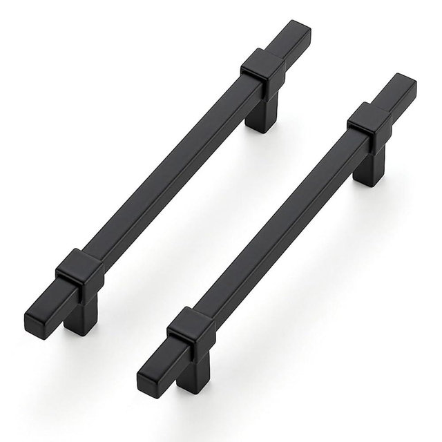 Ravinte Decor 20 Pack Black Cabinet Handles - 5" Hole Center Cabinet Pulls Matte Black Drawer Pulls Cabinet Hardware Kitchen Handles for Cabinets