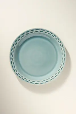 The Mediterranean Dish Chiseled Stoneware Dessert Plates, Set of 4