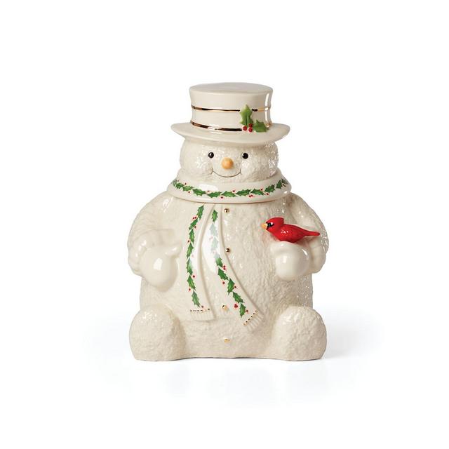 Happy Holly Days Snowman Cookie Jar
